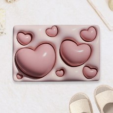 보송보송 착시 발매트 하트 입체 욕실 주방발매트 현관발매트 욕실발매트 화장실발매트 싱크대발매트 dew+2132bF