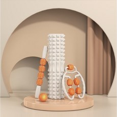 슈퍼인 필라테스 EVA 마사지 폼롤러 45cm 운동용 스트레칭 근육 이완 다용도, 1세트, 화이트