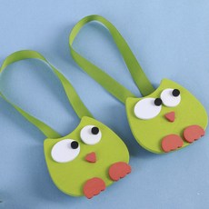 심플하고 귀여운 캐릭터 커튼 자석 버클 아이디어 펀치 프리 커튼 버클 제공, 녹색 올빼미, 1개