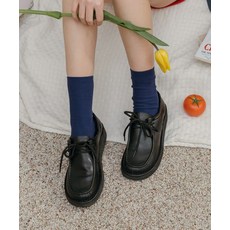 마크모크 MAC MOC Kanga 천연가죽 하트참 모카신 로퍼_잉크블랙3cm IIS327 ONH210