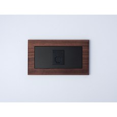 Panasonic國際牌Risna磁吸式黑胡桃木框開關插座面板蓋板【快速出貨】, 1個, 單網路插座（黑