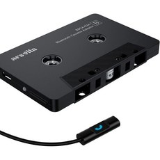 아스비타 블루투스 5.0 카세트-투-오디오 어댑터 차량용 테이프 오디오 핸즈프리 통화 차콜 블랙, 아스비타 블루투스 5.0 카세트보조 입력 어댑터 차량용