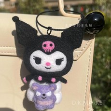 무속성솜인형 쿠로미 DIY 인형만들기 펠트 세트, Kulomi Baku 벨 펜던트