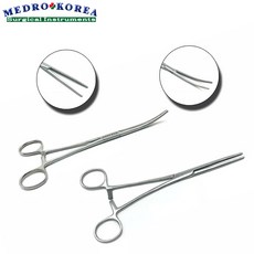 Medro-Korea 의료용 켈리 포셉 24cm(직 곡)롱포셉 겸자 집게 가위 핀셋, 1개, 켈리포셉 24cm(직)