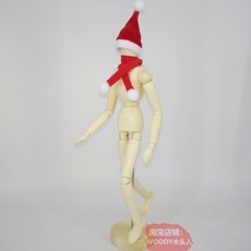 梧棣木人壹代關節木頭人偶木偶擺件繪畫用靈活可動木偶人小木人偶, 1個, 啡黑色