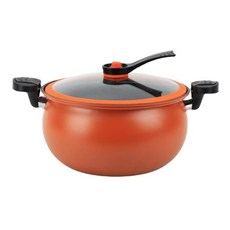 마이크로 압력 밥솥 요리 냄비 주방웨어 다기능 가정장 요리법 끓는 수프 파스타 국수를위한 수프 냄비, 높이 14.5cm, 철, 주황색, 1개