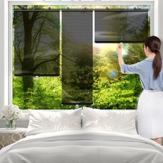 미니 블라인드 창문 햇빛가리개 셀프 부착 사무실 베란다