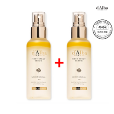 [화해랭킹1위]정품 d'Alba 달바 화이트 트러블 퍼스트 스프레이 세럼 100ml 시그니처 비건 옐로우 미스트세럼 리얼 승무원 미스트 긴급보습 깊은속보습 수분세럼&보습오일, 2개