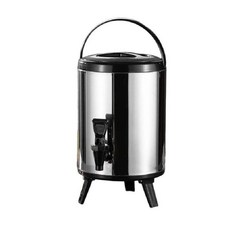 304스테인리스 물통 보온 음료 12L 대용량 디스펜서, 12L 블랙 밀크티