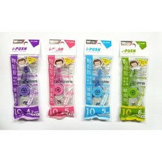 SDI手牌 i-PUSH 輕鬆按可換式修正帶, 1個, CT-315PR內帶 粉紅