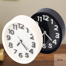 지니에 저소음 탁상시계 책상시계, 블랙