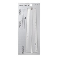 【CHL】MIDORI 鋁木雙拼 鋁製尺 木頭 質感 金屬 防刀片 15cm 辦公文具, 摺疊尺-銀, 1個