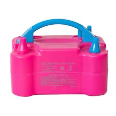 브릿지오 풍선 바람 넣는 기계 도구 인플레이터 공기주입 펌프 휴대용 에어 펌프 공기 주입기, 핑크블루