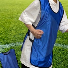 꿀이맘 유아체육 축구 팀조끼 블루 쪼끼