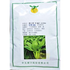 野菜部屋 祥青446 F1種子 (日本系) 青江菜種子 100公克 耐熱 結球性佳 抗病性佳, 1包