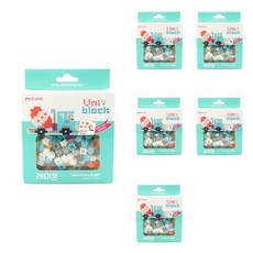 유니아트 유니블럭 레미콘 나노블럭 UB016, 혼합색상, 6개