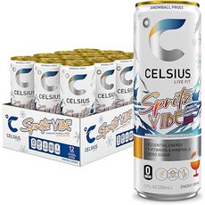 CELSIUS Sparkling Spritz Vibe Edition Sugar Free Energy Drink Can 12 Fl Oz (Pack of 12), 1개, 354ml