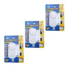 창문 경보기 도어경보기 방범벨 현관벨 문열림센서 3P, 3개