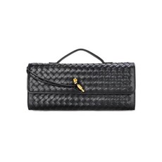 트렌디한 우븐 이브닝 클러치 지갑 여성용 겨드랑이 숄더 핸드백 귀여운 사첼 크로스바디 지갑 PU 가죽 여성용 포멀 백 핸드백_156689