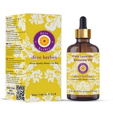 Deve Herbes Pure Lavender Essential Oil (Lavandula angustifolia) with Glass Dropper 100% Natural T