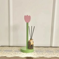 Reunion 紙巾捲紙架 可愛花朵木質設計, 1個, 鬱金香款（34*14）, 鬱金香款