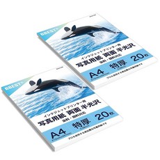 BBEST 양면 사진 용지 실크 반광택 A4 사이즈 40장들이 두꺼운 두께 0.28mm 잉크젯 용지 인화지 RC 사진 반광택 종이 레진 코트 염료・안료 대응 RHA4-040, 상세페이지 참조, 상세페이지 참조