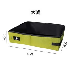 便攜式貓砂盆外出摺疊一次性貓沙盆紙盒旅行攜帶貓砂盆袋貓咪用品, 1個, 大號