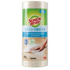올드림 3M 스카치브라이트 빨아쓰는 다용도 행주 브라운 40매, 본상품, 1