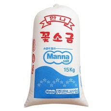 더옹달샘 국내제조로 쓴맛없는 깨끗한 소금 15kg 수입산 재제소금 꽃소금 요리용, 1개
