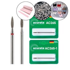 아큐라타 AC265 AC265-1 섬세한 큐티클 띄우기 다이아몬드 비트 +파츠30알, 1개