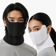 올포츠 자외선차단 골프 안면 마스크, 1개, 블랙