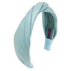 Alexandre Zouari法國施華利精品髮飾皮革水晶珍珠髮箍, 1個, 湖水綠色, 湖水綠色