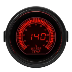 52mm 부스트 게이지 타코미터 볼트 워터 오일 온도 프레스 진공 연료 비율 디지털 레드 블루 듀얼 컬러, 06 Water Temp Guage