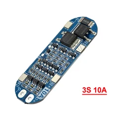 3S 6A 8A 10A 20A 25A 30A 40A 60A 리튬 이온 리튬 배터리 18650 충전기 PCB BMS 보호 보드 드릴 모터 Lipo 셀 모듈 전자 부품 액세서리 소스, 3S 10A