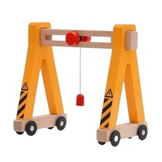 龍門吊塔積木玩具 - 兒童益智木製火車軌道配件, 龍門吊塔, 1個