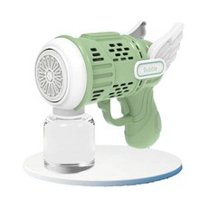 自動上水泡泡槍，一鍵啟動，安全無毒材質，解放雙手，室內戶外皆宜，夢幻泡泡體驗, 自動上水泡泡 綠天使+泡水, 1個