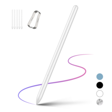 잼제이크 삼성 갤럭시탭 S펜 S6~S11시리즈 호환 와콤 EMR 방식 터치펜 P1, 1개, 화이트