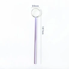 사랑 컬러 교반 스푼 긴 손잡이 붕규산염 내열성 유리 커피 디저트