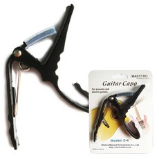 MAESTRO 기타 카포 Capo 통기타 일렉기타 6현 (블랙), 1개