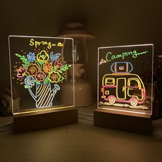 [청어람몰] 2인1세트 박스포장 USB12 컬러마카펜 아크릴 무드등 만들기 공예체험재료 취미 DIY 특별선물 아동센터 돌봄교실 엄마표 집콕놀이, 투인원키트02