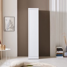 솜씨방가구 E0 로즈키높이 400 틈새옷장(이단봉형), 화이트