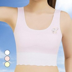 주니어 브라 런닝 탑 학생 무봉제 스포츠 속옷 여름 중학생 청소년 초등 초등학생 여아 (Araium)