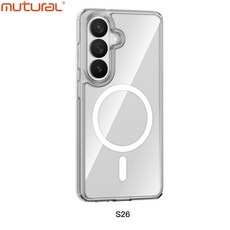 Mutural 삼성갤럭시 S26시리즈 케이스 핸드폰케이스 맥세이프 휴대폰케이스 투명 변색차단 충격방지