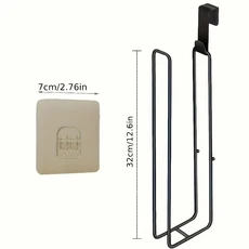 검정색 자체 접착 화장지 홀더 - 드릴 없음 벽걸이 주방 및 욕실용 수건 있는 보관함, 01 Black