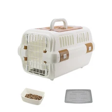 艾爾發寵物 Alphapets 寵物外出籠 白色大號 55x36.5x35cm 有天窗 貓狗適用, 1個, 白色大號(55x36.5x35cm),有天窗