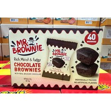Mr. Brownie 巧克力布朗尼 40入/1000克 經典比利時巧克力, 1kg, 1個