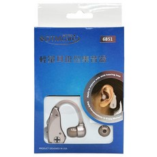 DTMcare 美國天籟 6B51 輕量耳掛型集音器-可調節音量 雙耳通用 台灣製造 贈集音器專用電池, 2個