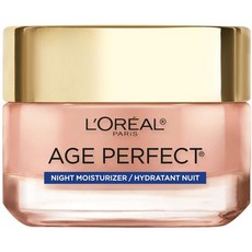 LOreal Paris 로레알 파리 에이지 퍼펙트 로지 톤 안티에이징 쿨링 나이트 모이스처라이저 1.7온스, 1.7 Ounce (Pack of 1)