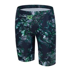 ❲백화점정품❳ 아레나 남성 실내 수영복 아쿠아맵 4부 A4FM1MF25 ( BLK BLU) 강습 탄탄이