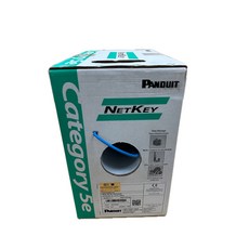 PANDUIT NetKey Category 5e U/UTP 網路線, 藍色, 1, 1000FT/304.8M